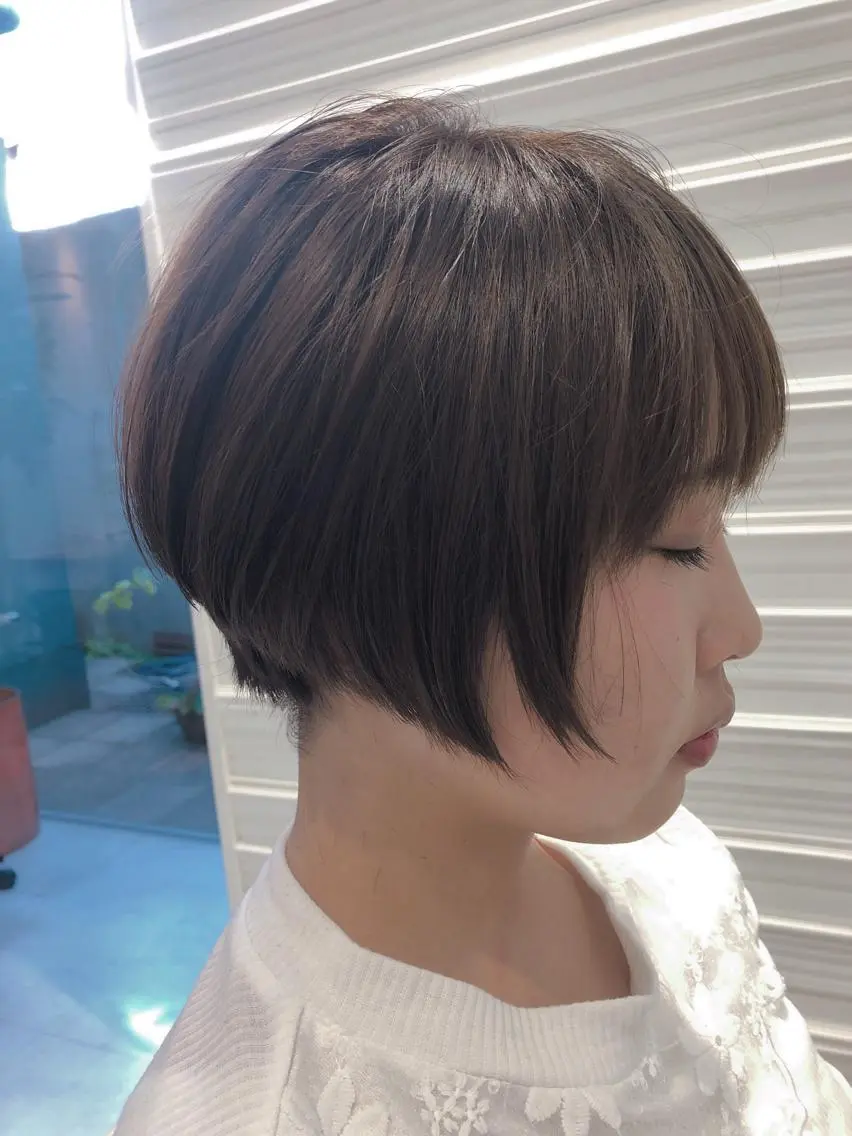 ショート カラー ベージュカラー ショートヘア カット ヘアカラー トリートメント 千種区/くせ毛カット /尾島光季のヘアスタイル