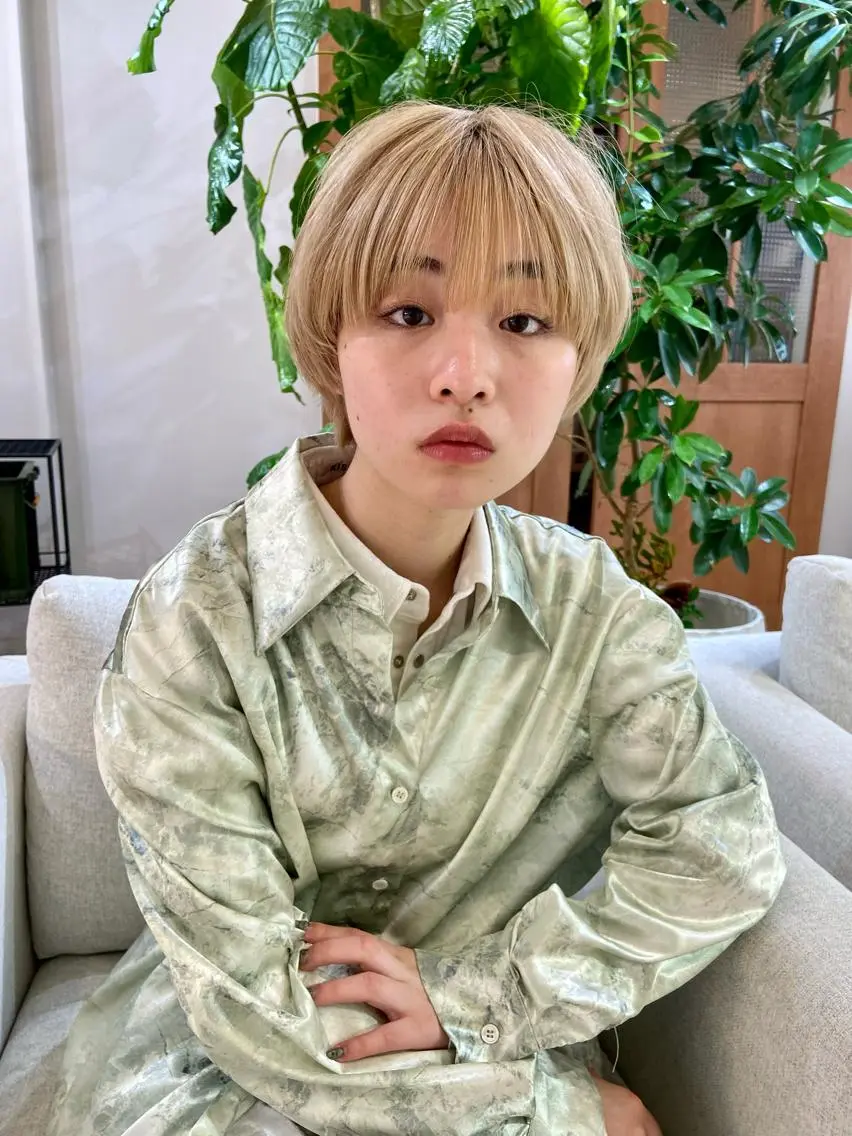 ショート ヘアアレンジ カット ヘアカラー トリートメント 田中 あやなのヘアスタイル