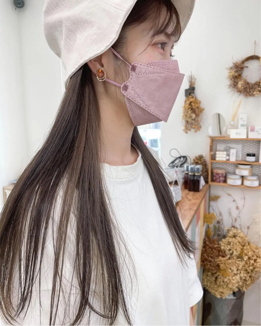 ロング カラー ベージュカラー グレージュ ヘアカラー トリートメント キノシタ マユのヘアスタイル