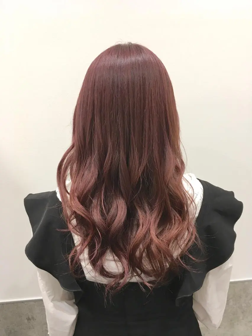 セミロング カラー ピンクカラー ヘアカラー トリートメント ヘアセット yoshi ☆のヘアスタイル