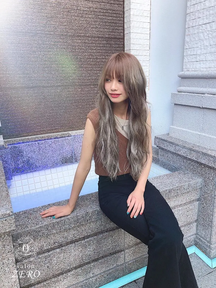 ロング カラー ヘアアレンジ Hair Make Salon ZEROのヘアスタイル