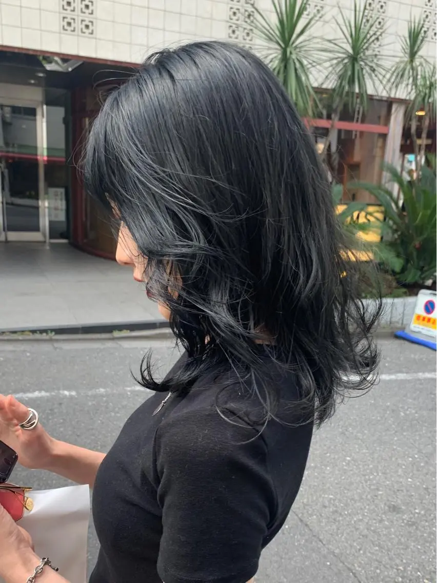 ミディアム カラー ヘアアレンジ 憧れの艶ハイトーンへ 🌙サイダサキのヘアスタイル