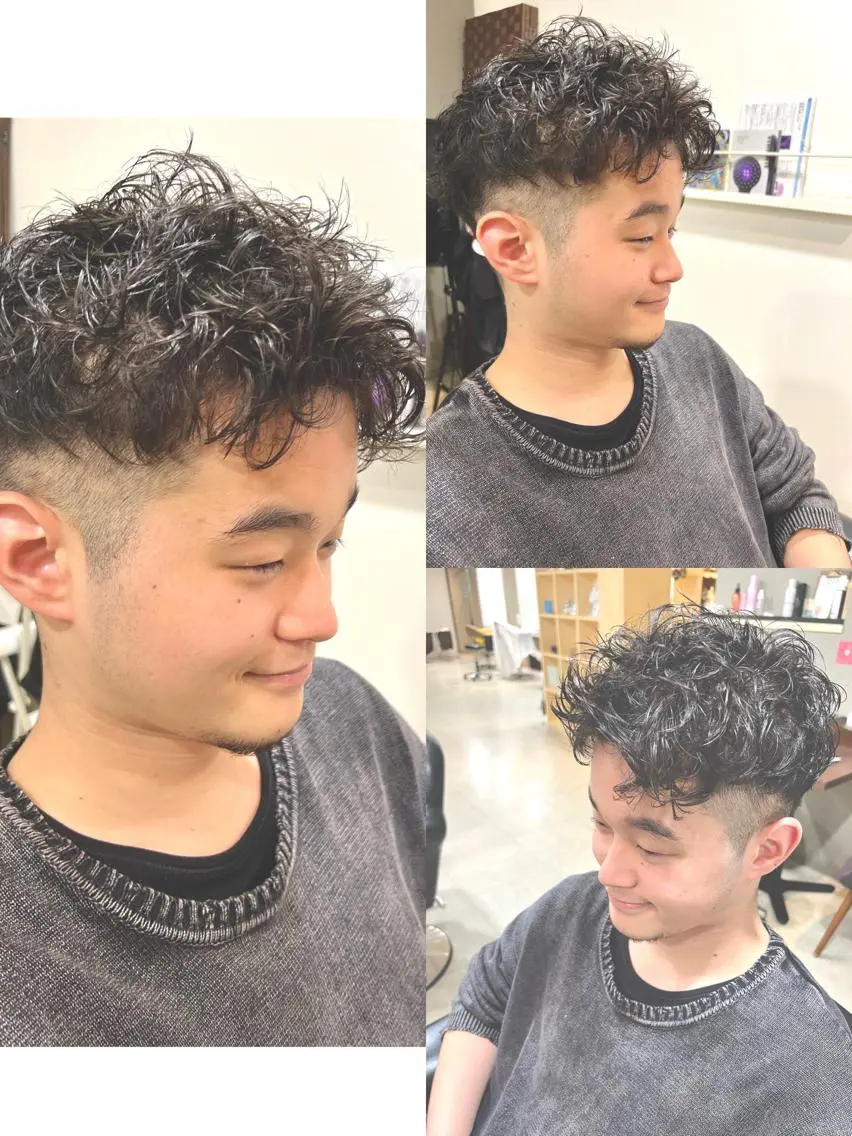 パーマ メンズ メンズパーマ カット パーマ 心斎橋メンズサロン リベルテグリットのヘアスタイル