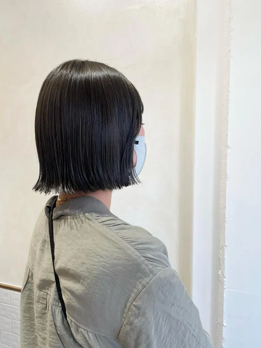 ショート カラー 切りっぱなしボブ ボブ カット ヘアカラー ⌇ROMEO京橋店⌇ 鎌谷明星🪷のヘアスタイル