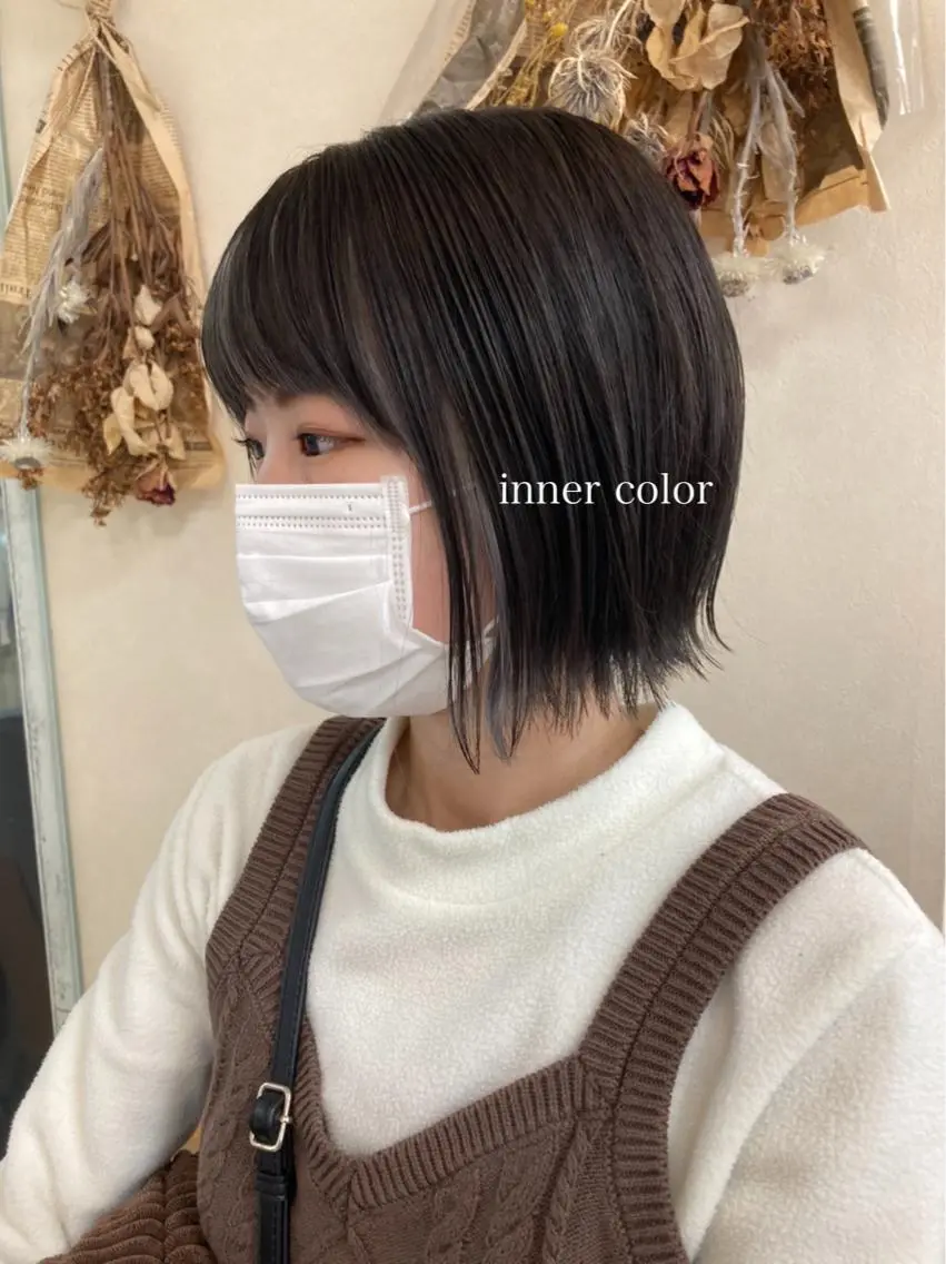 ショート カラー 切りっぱなしボブ ショートボブ ハンサムショート ブリーチ インナーカラー カット ヘアカラー トリートメント 初めてのショート お任せください✂️のヘアスタイル