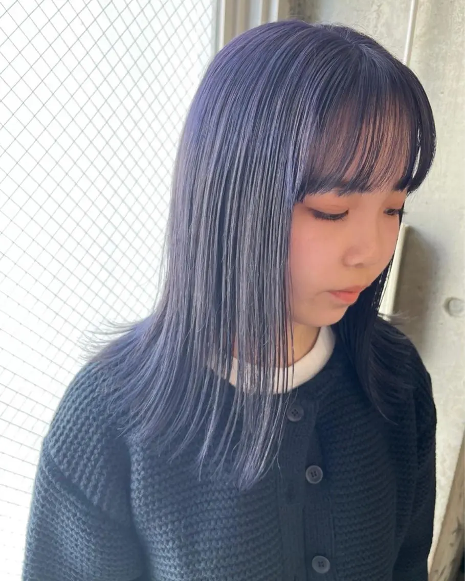ミディアム 韓国風カラー ハイライト 韓国風ヘア レイヤーカット ヘアカラー トリートメント lani ブリーチ /ダブルカラーのヘアスタイル