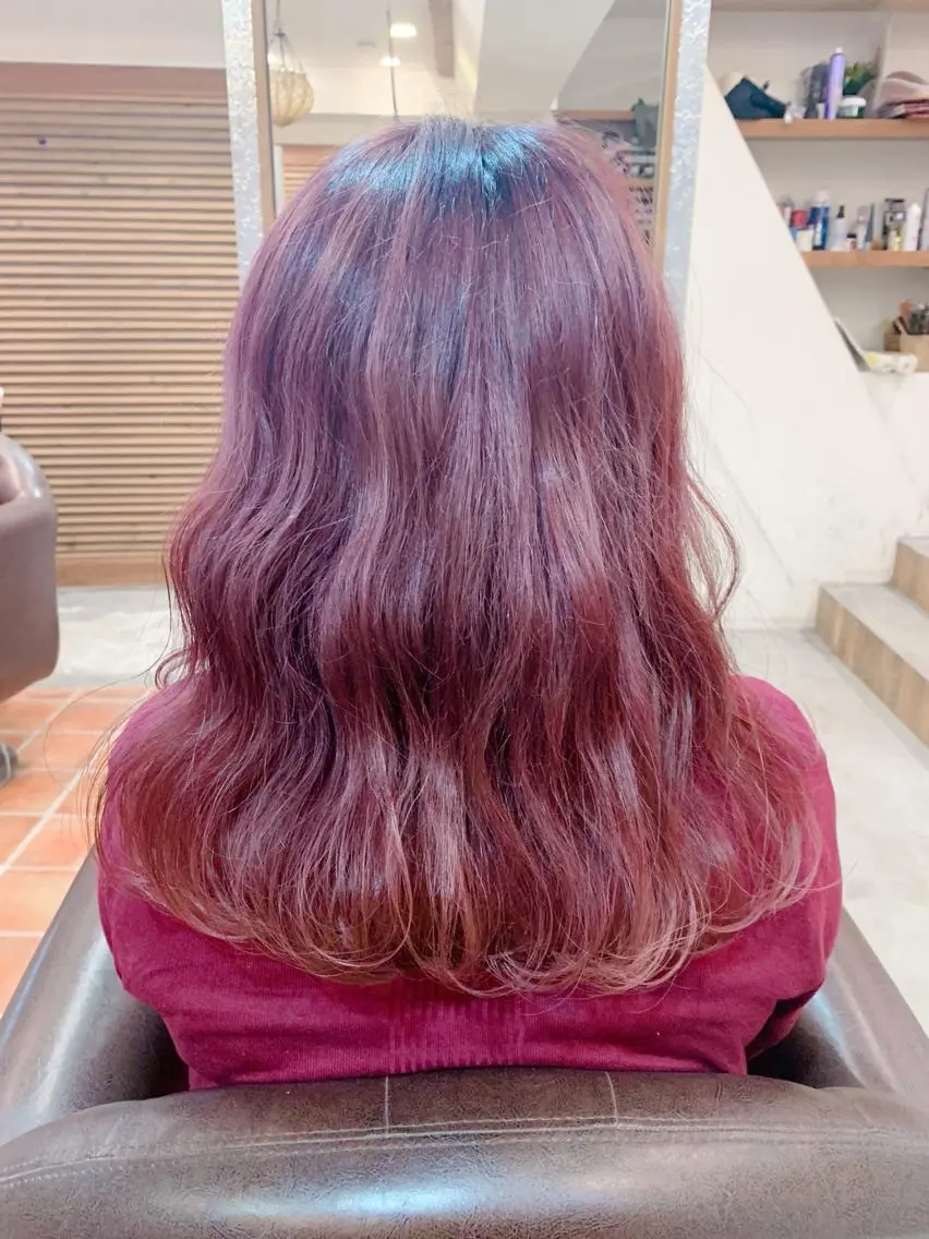ロング カラー ピンクカラー パープルカラー ウルトワ髪質改善 ディレクター/熊倉都のヘアスタイル