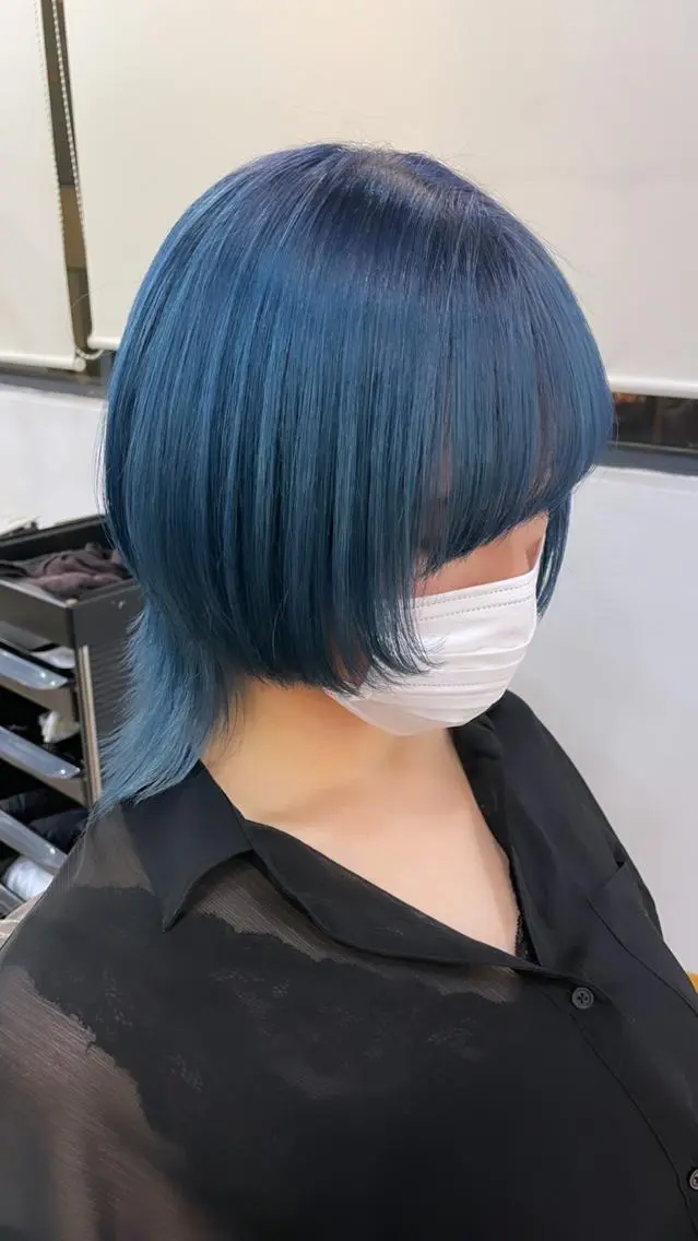 ミディアム カット ヘアカラー トリートメント ウルフカット/ボブ りなのヘアスタイル