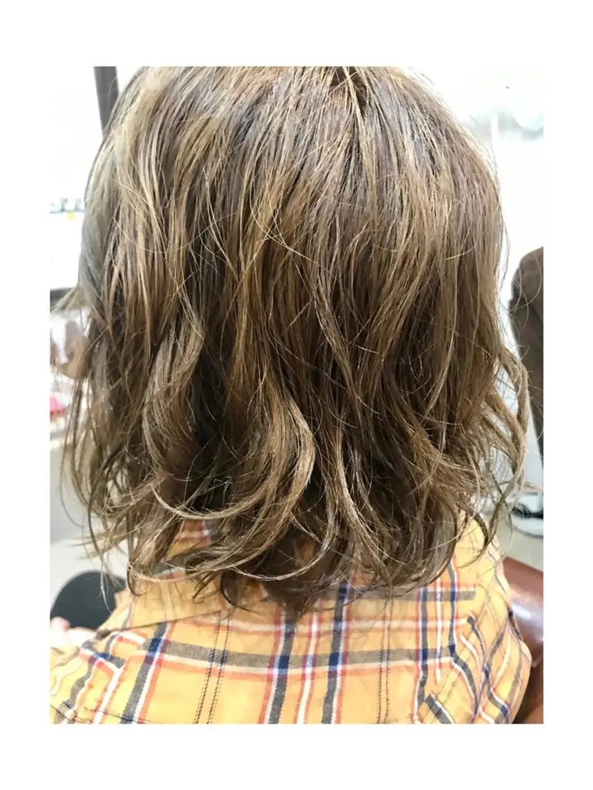 ミディアム ミディアムパーマ カット パーマ トリートメント hair works raptureのヘアスタイル