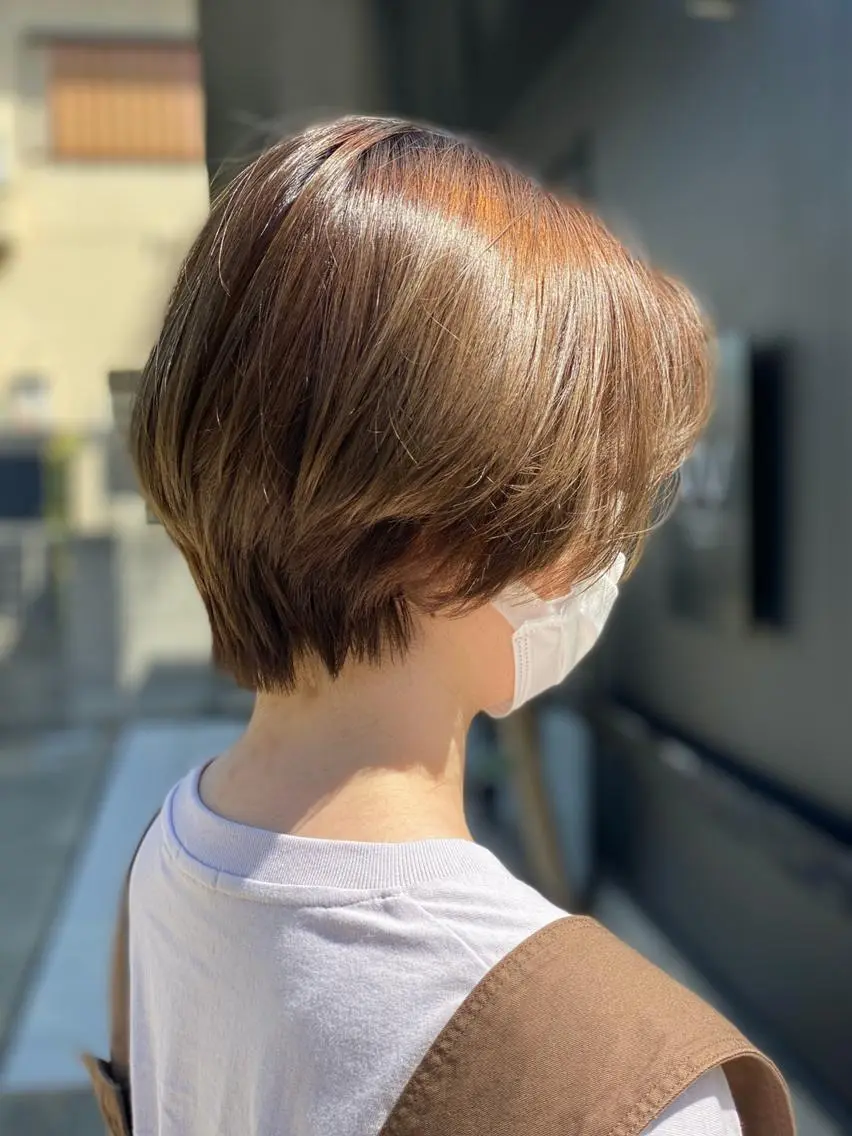 ショート 似合わせ透明感カラー 宇治　ヤマノのヘアスタイル