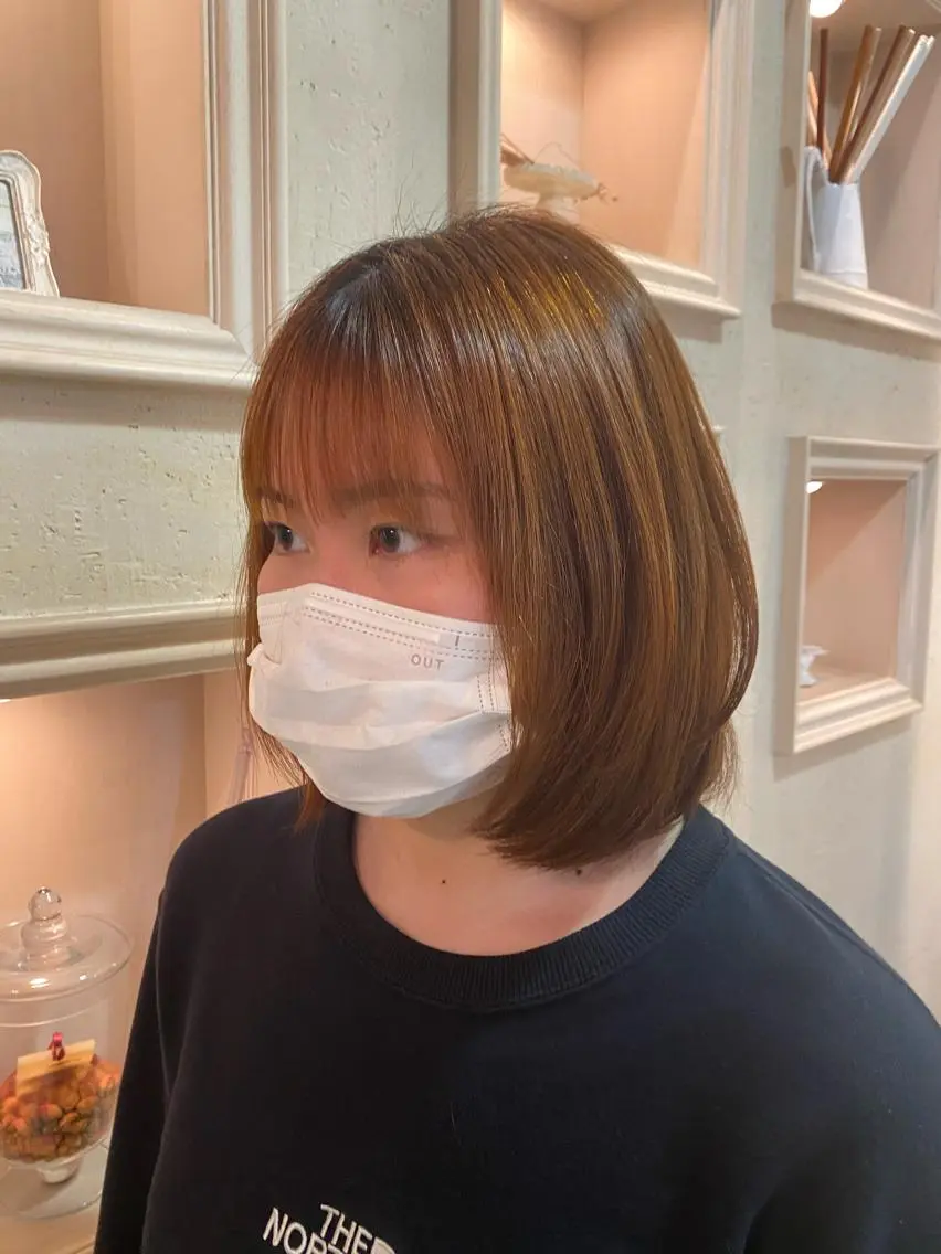 ショート パーマ レイヤーカット ショートヘア ストレートパーマ Kasuga Sayuriのヘアスタイル