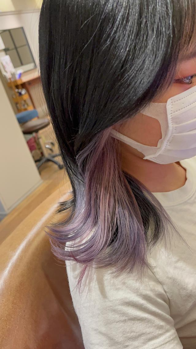 ミディアム カラー インナーカラー ユニコーンカラー 佐藤 宰  OZ桑野店のヘアスタイル