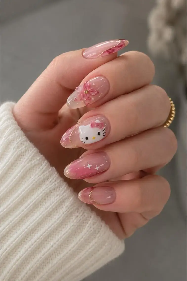 ネイル 長さ出し ガーリー キラキラネイル 韓国ネイル ロングネイル Umee Nailのネイルデザイン