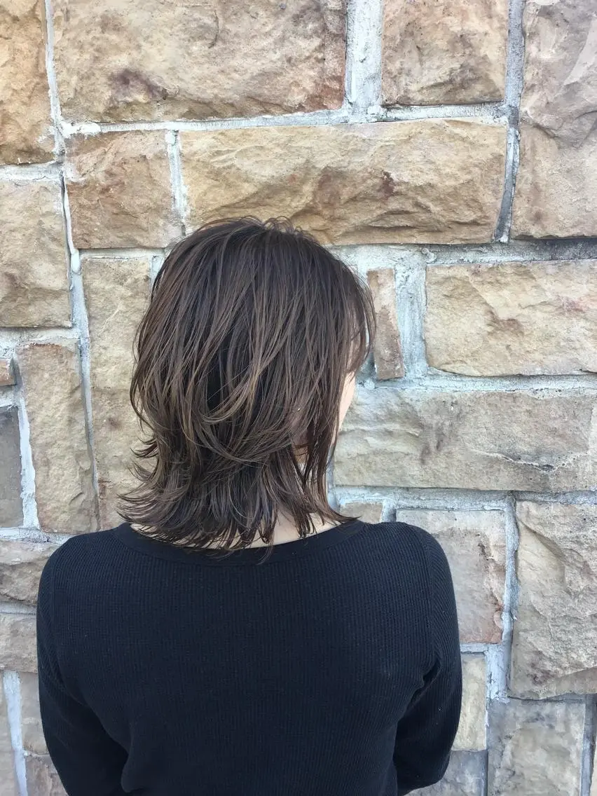 ミディアム カラー カット ヘアカラー ヘッドスパ PROGRESS ヘッドスパのヘアスタイル