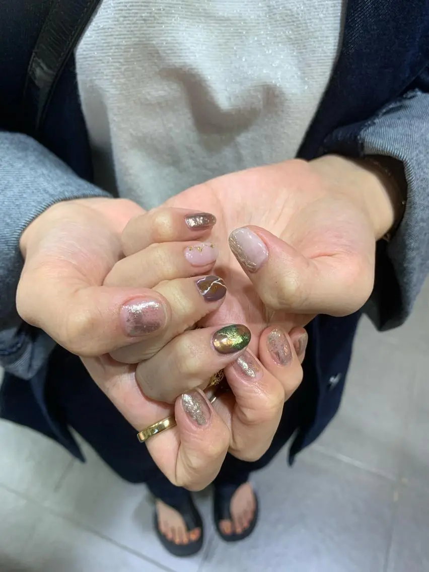 ネイル ハンドネイル 韓国🩶Y2Kネイル 💫くれはのネイルデザイン