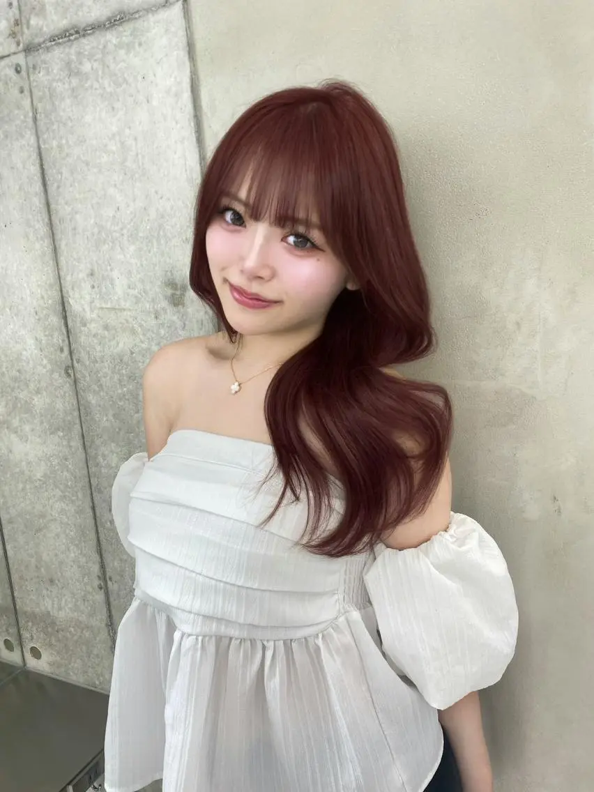 ロング ハッシュカット 韓国風ヘア レイヤーカット 縮毛矯正 GLROW 大宮 ANNEXのヘアスタイル