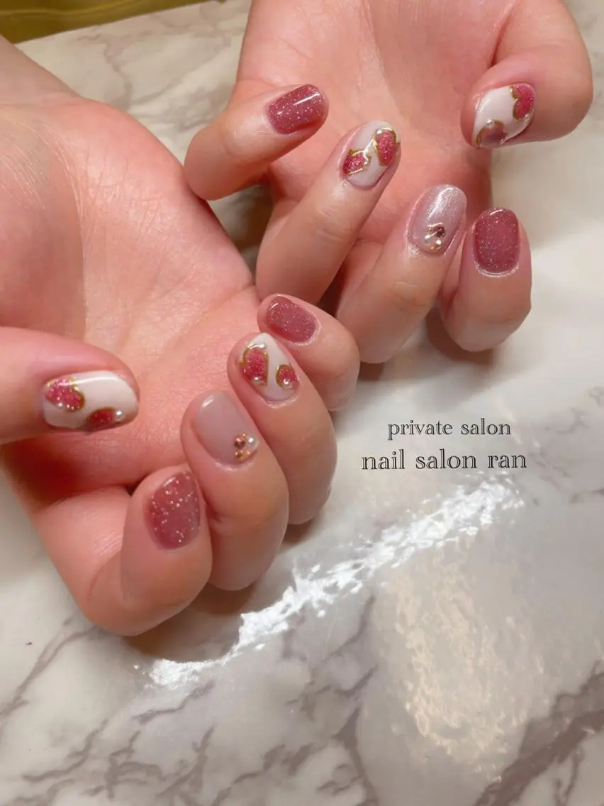 ネイル バレンタイン nailsalon ranのネイルデザイン