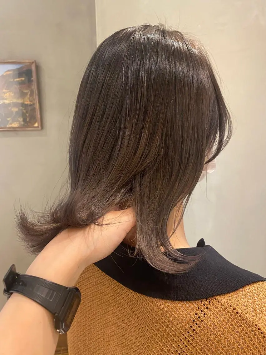 セミロング カット ヘアカラー トリートメント 新宿/顔周りカット +レイヤー=しずく♩のヘアスタイル
