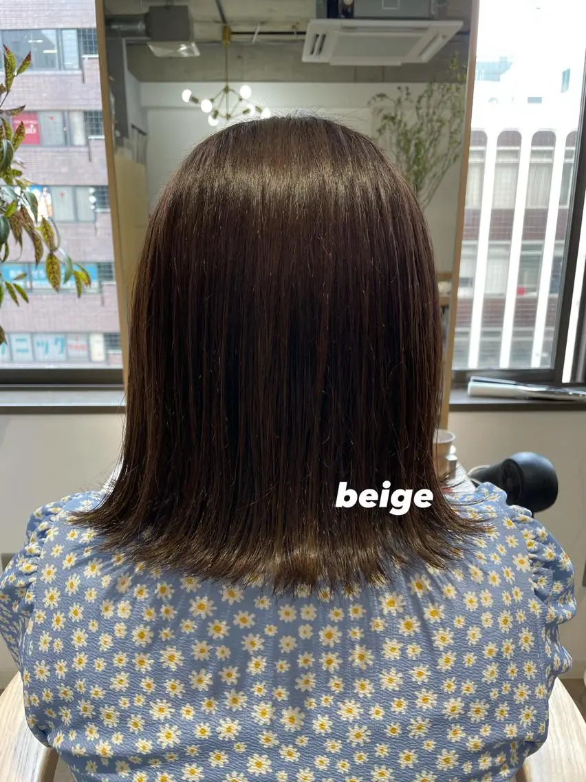 ミディアム カラー ヘアアレンジ ベージュカラー 🌿AMANE🌿 sakiのヘアスタイル