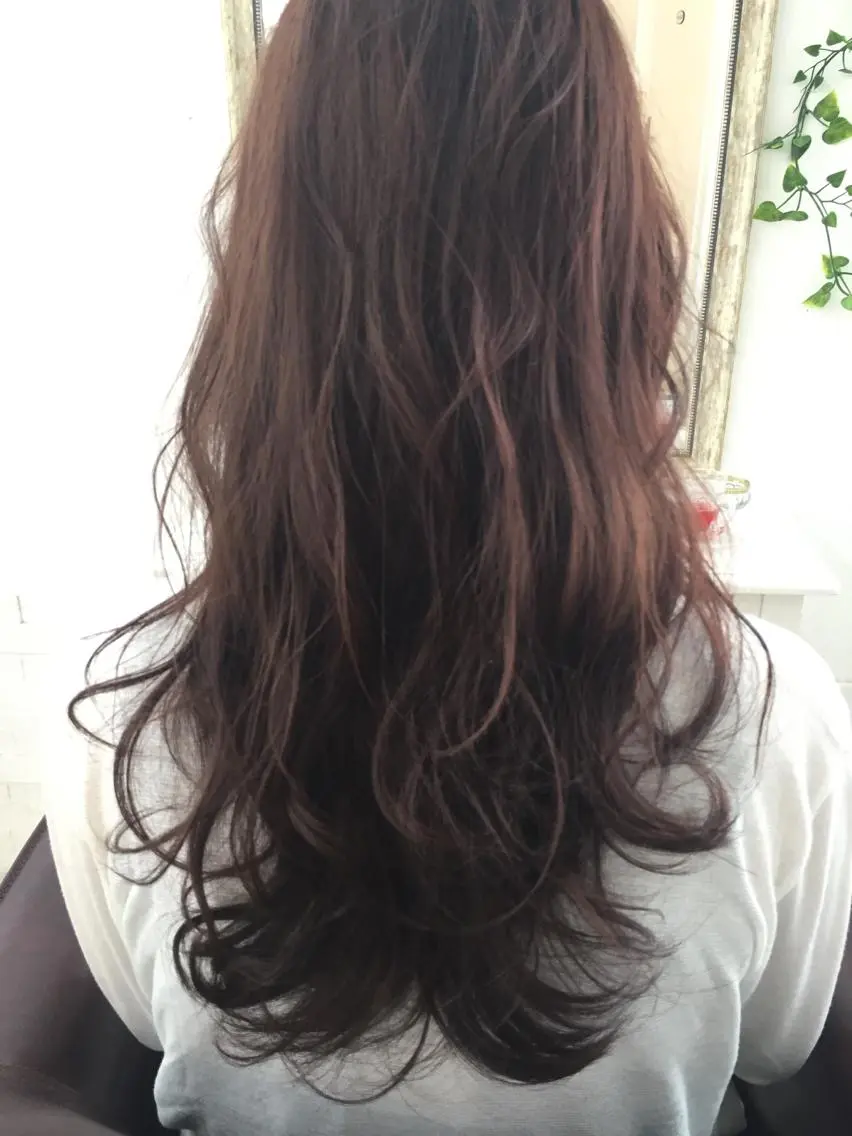 セミロング ロング カラー グレージュ ピンクカラー 【代表】田川 祐也のヘアスタイル