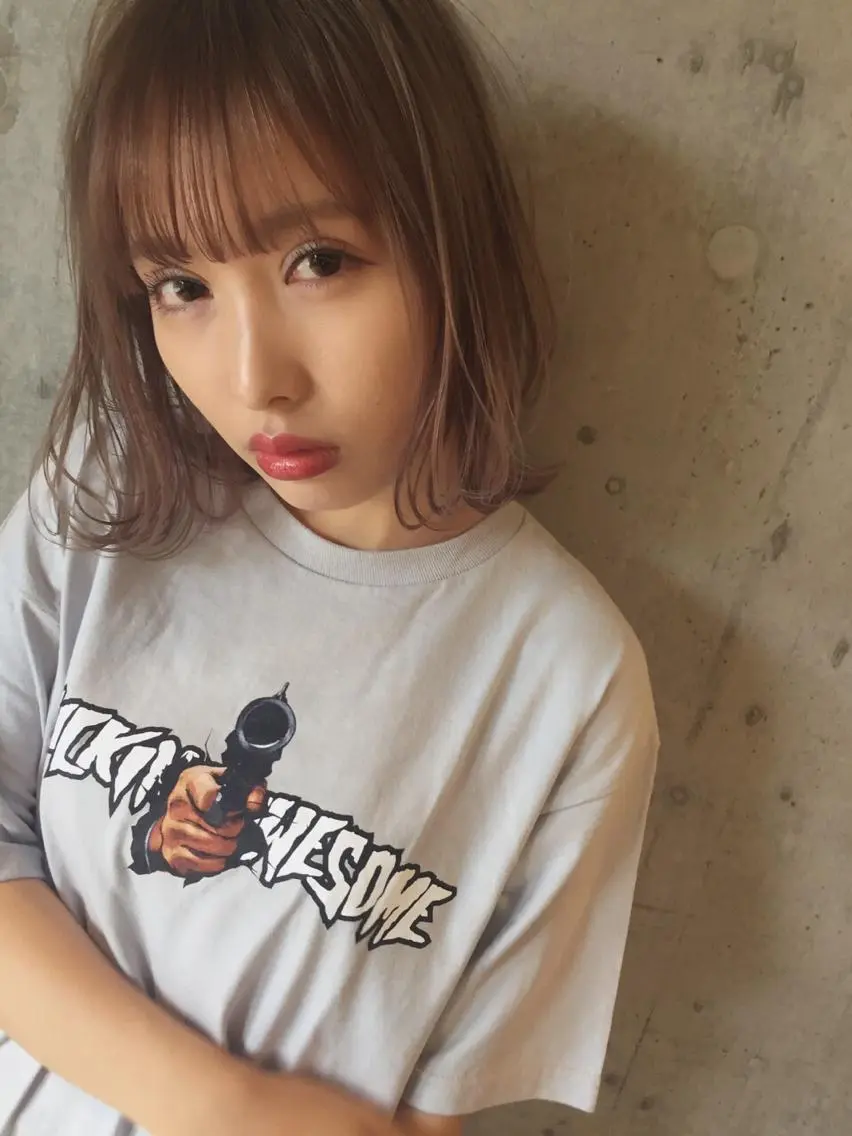 ショート ミディアム 透明感カラー🌿ボブ ✨飛田 ケイのヘアスタイル