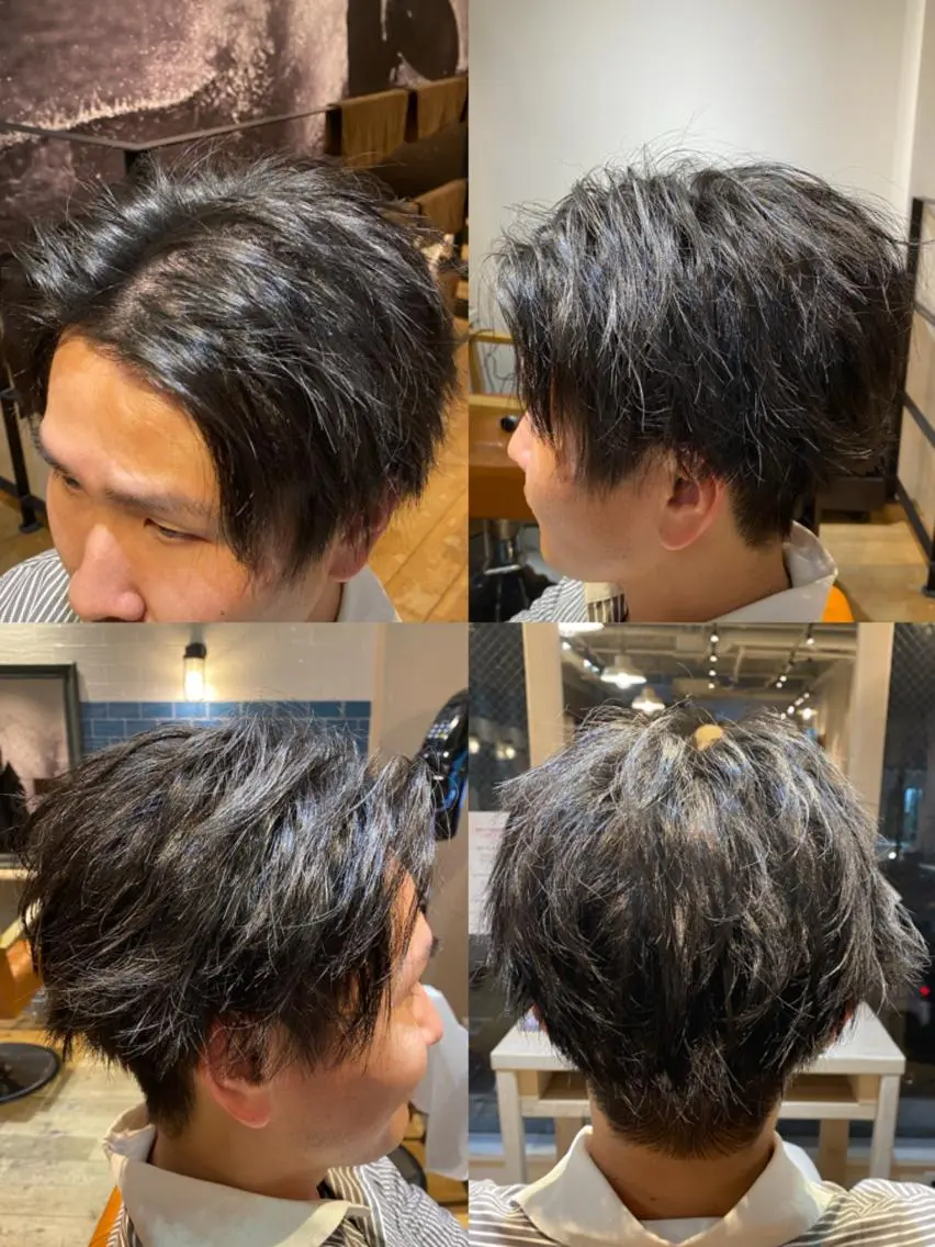 ショート 🔥メンズパーマ 特化 渡辺一翔のヘアスタイル