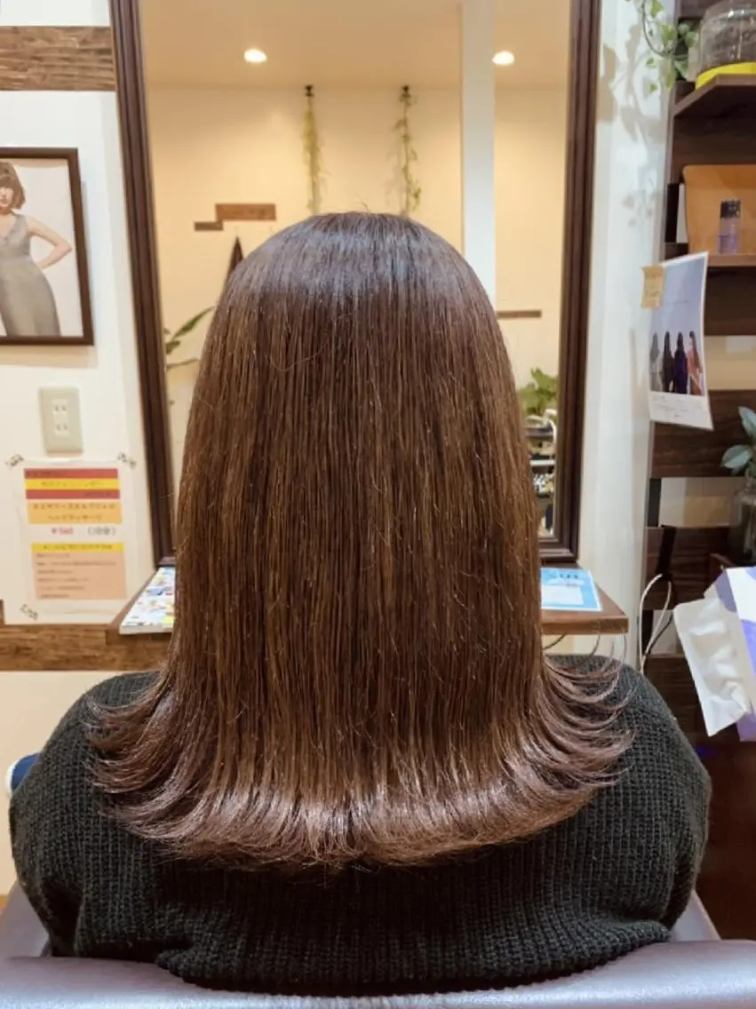 ミディアム カラー オレンジ オレンジピンク ピンクカラー サトウ シューイチのヘアスタイル
