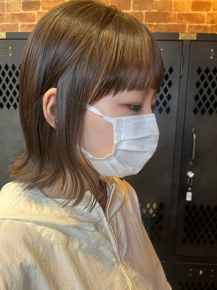 ミディアム カラー パーマ ヘアアレンジ メンズ ネイル マツエク・マツパ アイブロウ メンズブリーチ メンズハイライト メンズインナーカラー メンズ韓国風 ブリーチ 久木原 ゆりのヘアスタイル