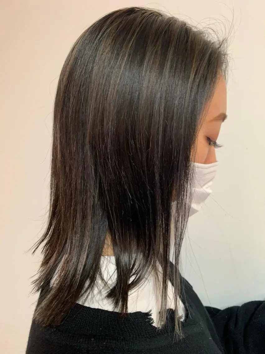 ミディアム ハイライト SATO RISAのヘアスタイル
