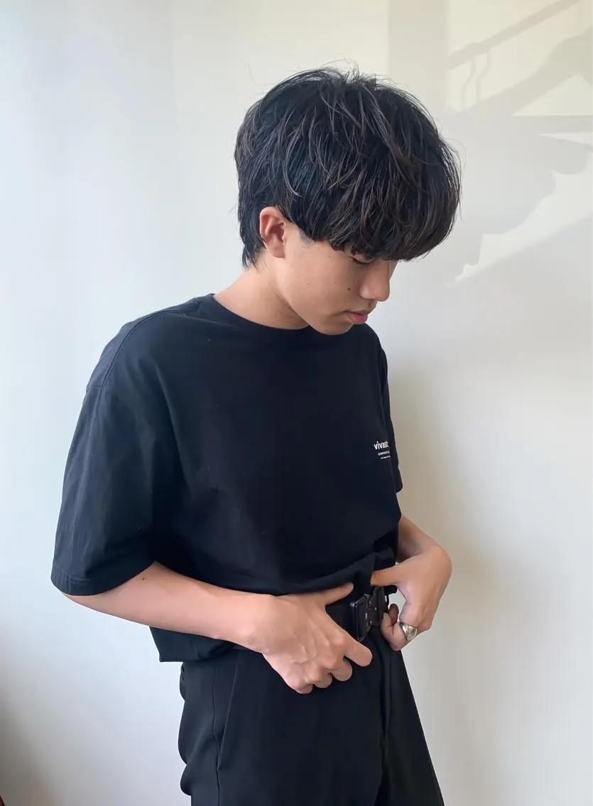 ショート メンズ メンズ韓国風 韓国マッシュ マッシュ 韓国風ヘア 似合わせカット ケアパーマ喜来雅由のヘアスタイル