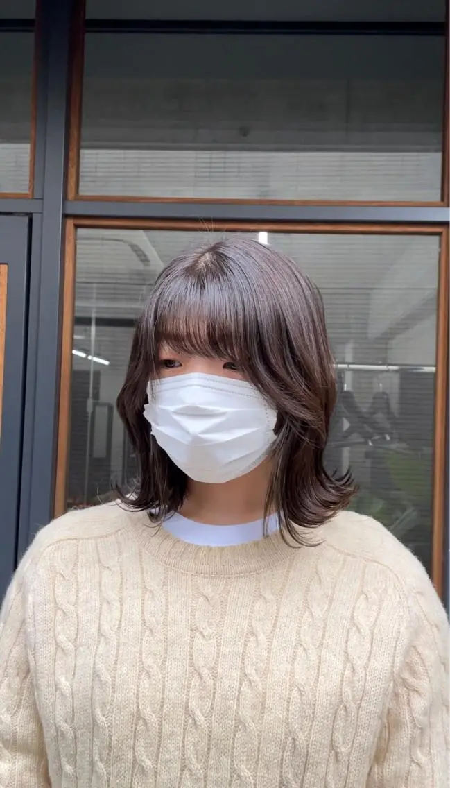 ミディアム カラー カット ヘアカラー トリートメント レイヤー/透明感 カラー ☽EMIRIのヘアスタイル