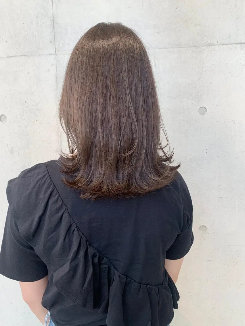 ミディアム カラー 透明感カラー✂︎ /縮毛矯正/YUKAのヘアスタイル