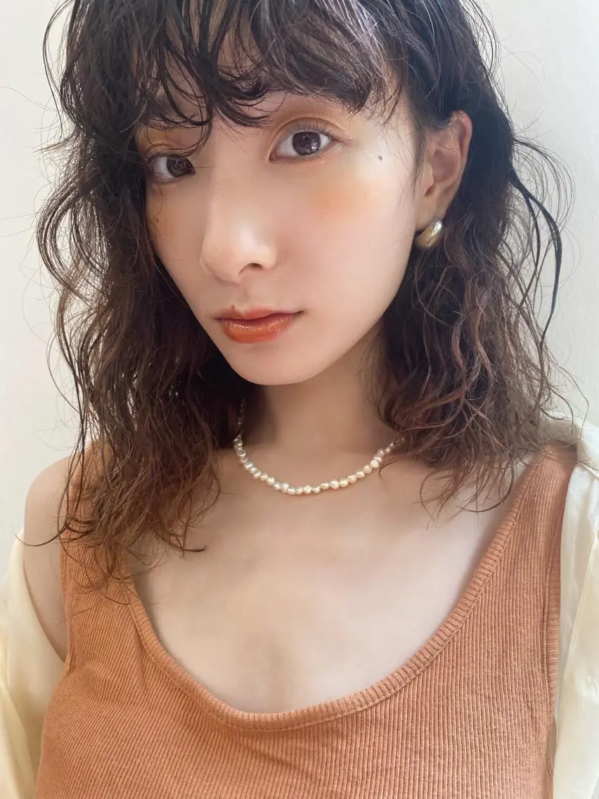 ミディアム パーマ 🍃透明感スタイル yu-ka🍃のヘアスタイル