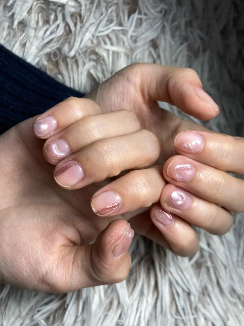 ショート ネイル ハンドネイル フットネイル ✴︎ Delightのネイルデザイン