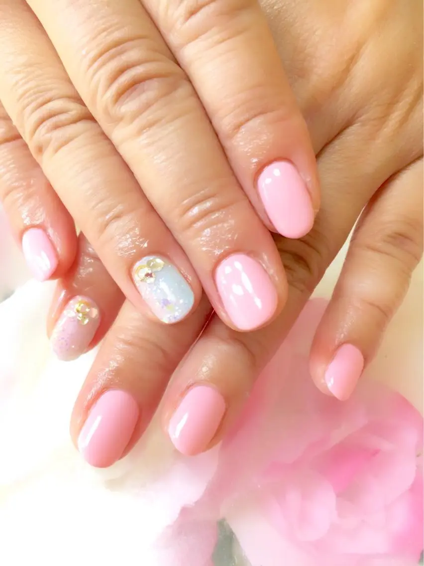 ネイル グラデーション ワンカラーネイル シンプルネイル 夏ネイル clover nailのネイルデザイン