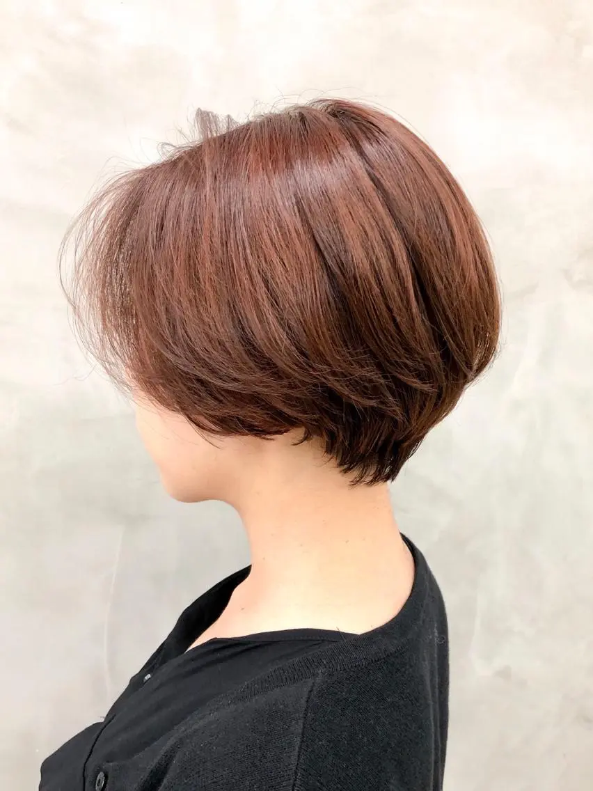 ショート カラー ハンサムショート ベージュカラー オレンジ オレンジベージュ ショートヘア ショート・ボブ 徳竹淳一のヘアスタイル