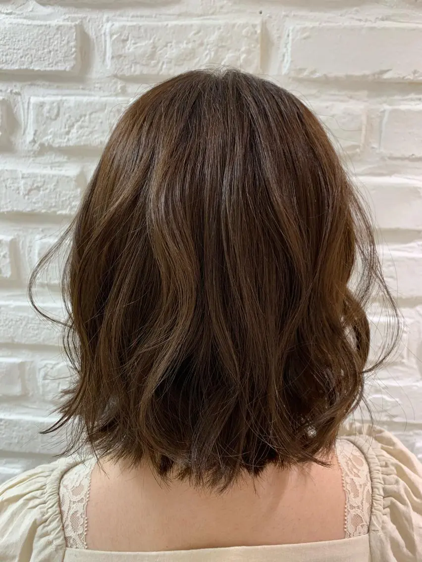 ミディアム カラー ヘアアレンジ ベージュカラー ブリーチ 透明感カラー ブリーチなしカラー 【メンズ縮毛矯正/ Ryoka】のヘアスタイル