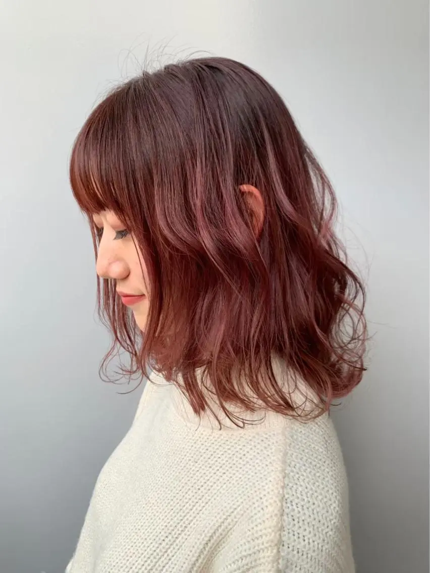 ミディアム カラー パーマ ヘアアレンジ 🐩推し活🐩 FUTABA🍒のヘアスタイル