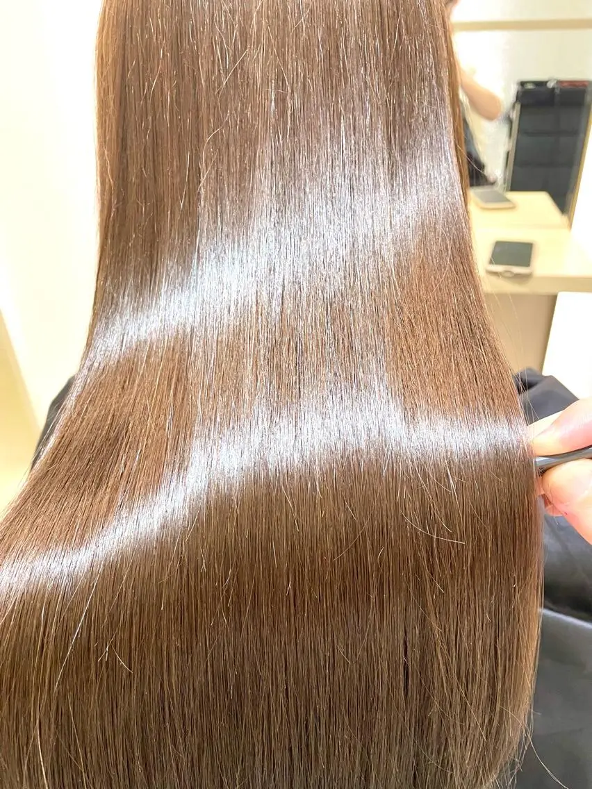 ロング カット ヘアカラー トリートメント ウサミ/髪質改善 酸性ストレート🌈のヘアスタイル