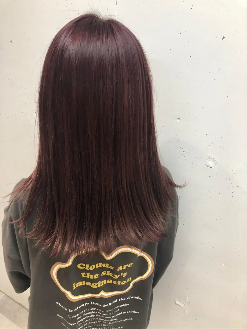 セミロング カット ヘアカラー 久保田 千尋のヘアスタイル