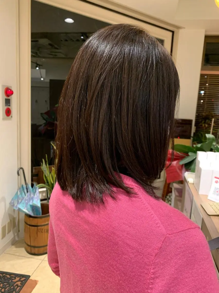 ミディアム 似合わせカラー/艶 髪質改善/ヨシザキのヘアスタイル