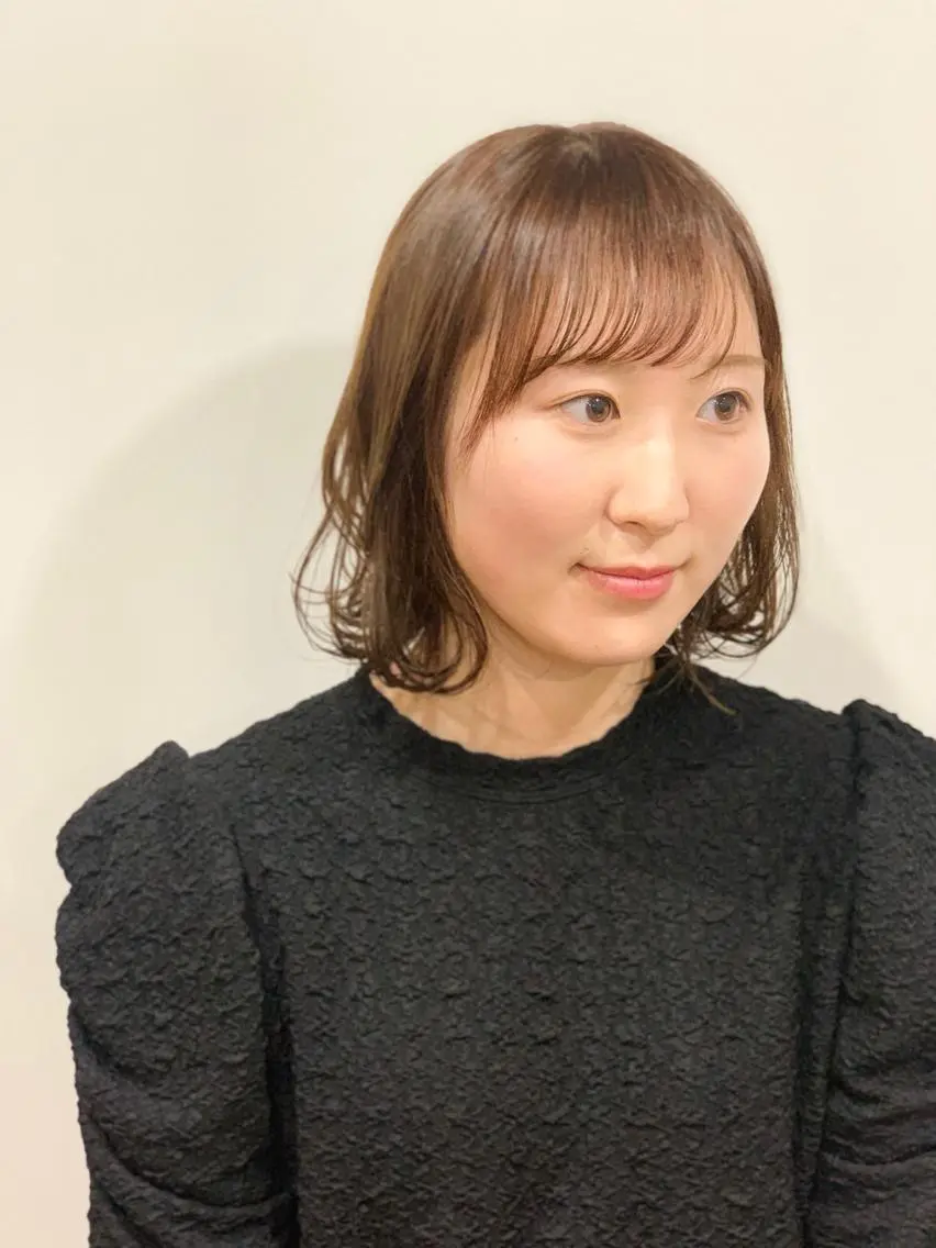 ミディアム 切りっぱなしボブ ボブ トリートメント ViaLa Hair 🌈すずきたくむ✂︎のヘアスタイル