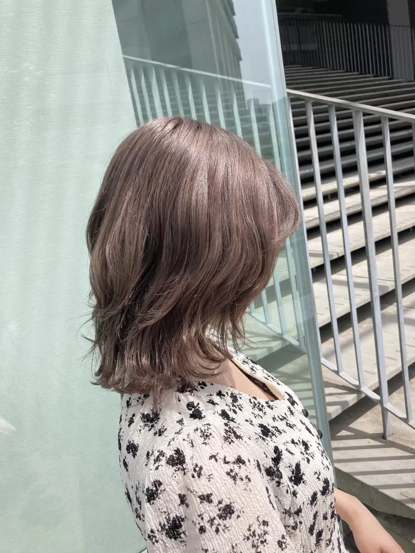 ミディアム カラー ヘアアレンジ ベージュカラー ショコラベージュ 韓国風カラー 韓国風ヘア 🌟東銀座マンツーマ ン🌟タカナシのヘアスタイル