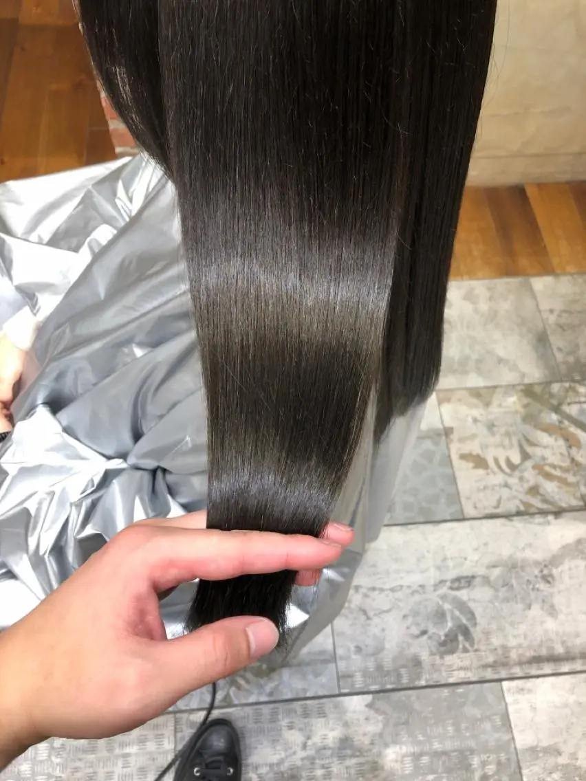 ロング カラー パーマ バレイヤージュ ブリーチ ケアブリーチ ダブルカラー ハイライトカラー カット ヘアカラー 縮毛矯正 トリートメント 銀座✨レイヤーカット 顔まわり/坂本亜裟海のヘアスタイル