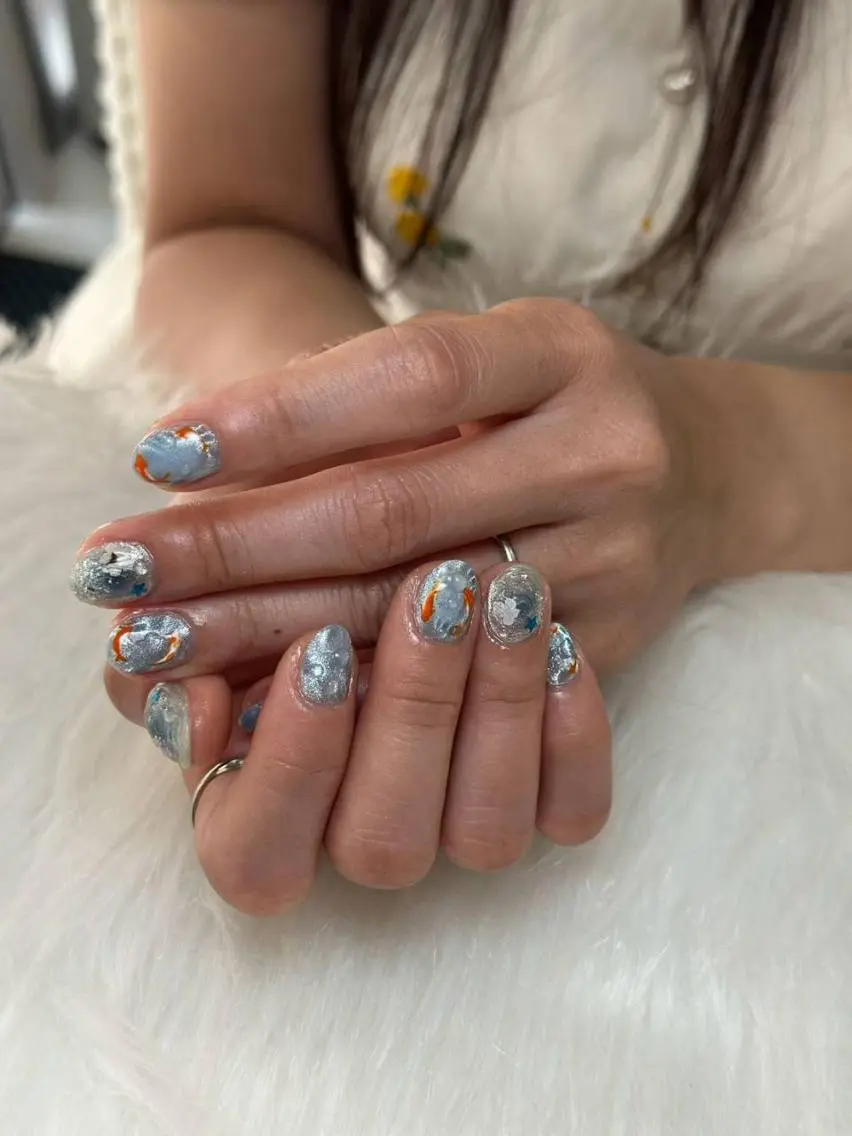 ネイル ジェルネイル マグネットネイル 持ち込み オフィスネイル パラジェル ハンドネイル Mihana Nails.*♡のネイルデザイン