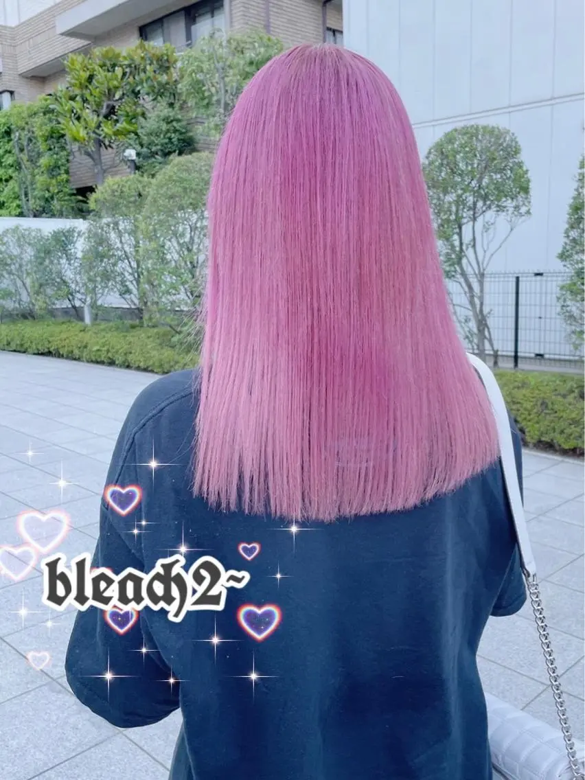 ロング アッシュ アッシュグレー アッシュグレージュ ミストバング ピンクブラウン 💞ハイトーン/ヘア アレンジ💞 くるみのヘアスタイル