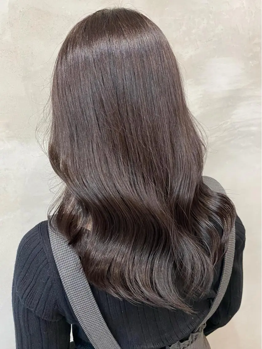 セミロング カラー ブリーチ ブリーチなしカラー カット ヘアカラー トリートメント 🫧透明感カラー🫧 OIKAWAのヘアスタイル