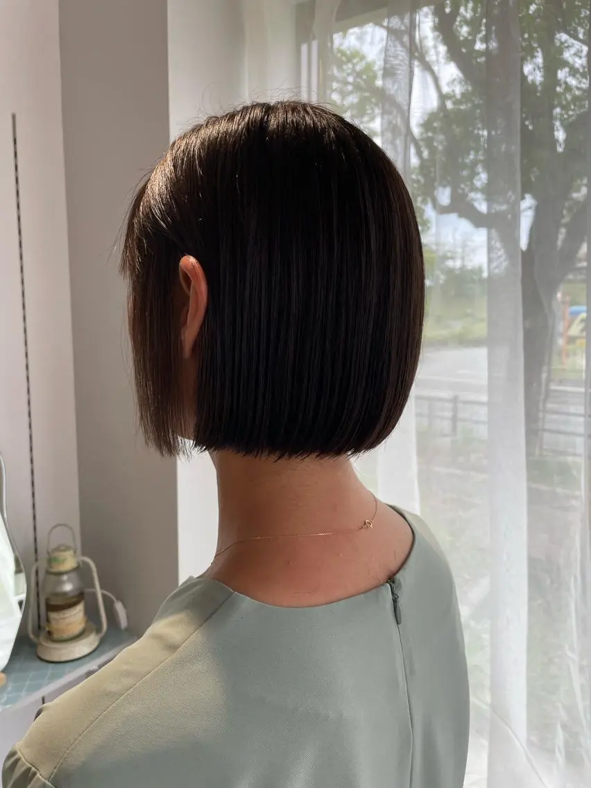 ショート ボブ 髪質改善×美髪矯正 艶髪カラー 阪口のヘアスタイル