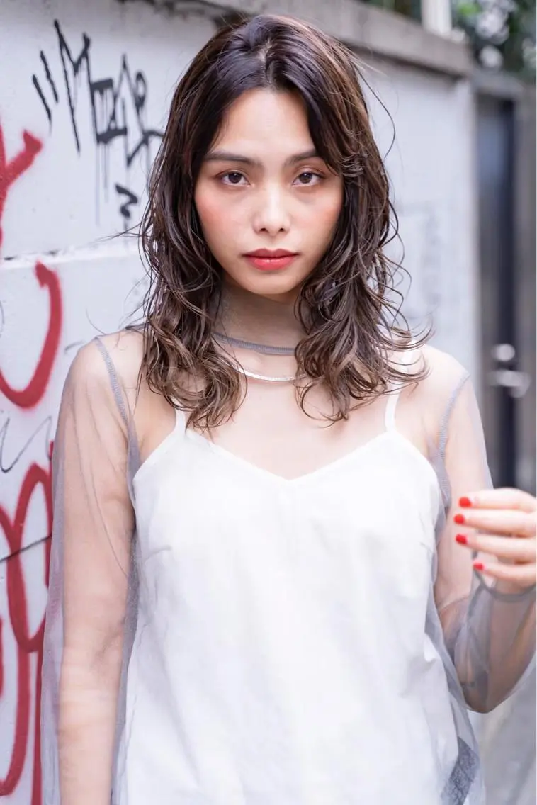 セミロング カラー パーマ ヘアアレンジ メンズ キッズ ネイル マツエク・マツパ 韓国ヘア🫧 KAZUTOのヘアスタイル