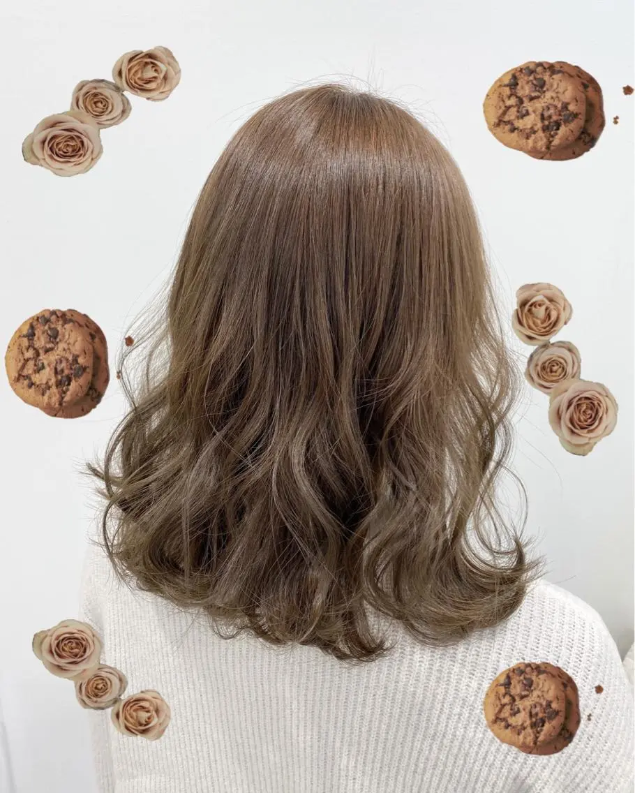 ミディアム カラー パーマ ヘアアレンジ 🩶透髪×モテ髪🩶 FRUITS🏹🩶のヘアスタイル